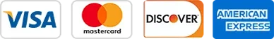 Visa, Mastercard, Discover and American Express